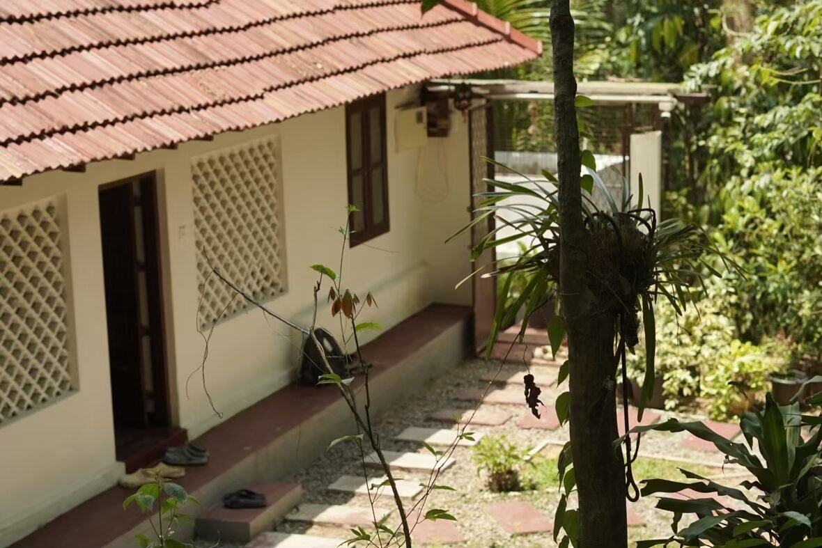 Homestay verandah and garden