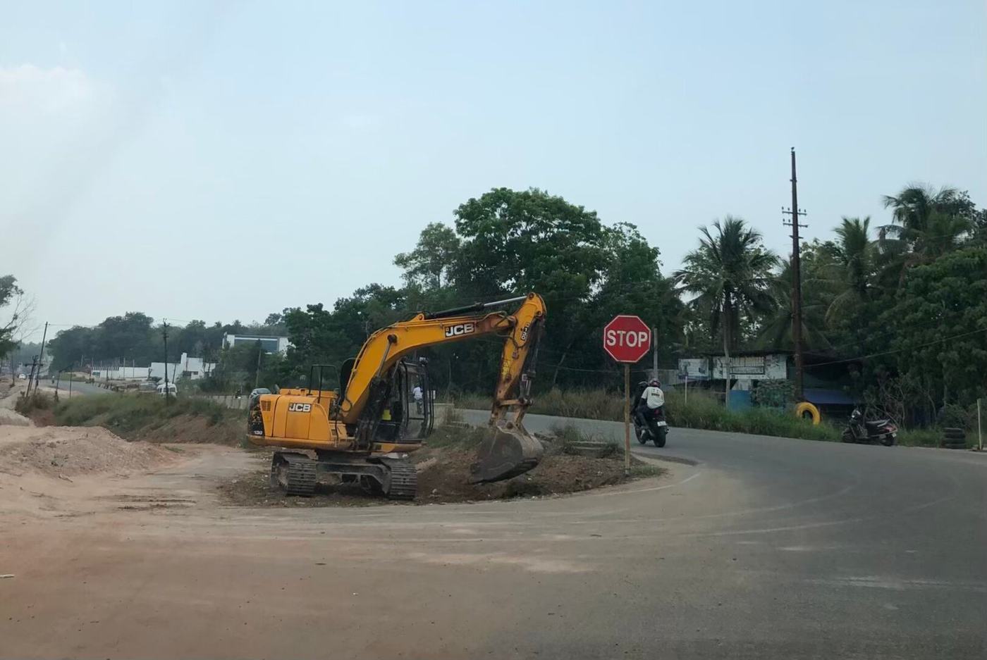 Excavator on site